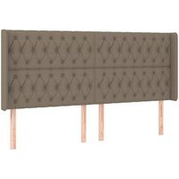 Cabecero de Cama con Orejas de Tela Gris