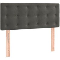 Cabecero Cama Terciopelo Gris Oscuro 90x5x78/88 Cm