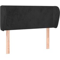 Cabecero de Cama de Terciopelo Negro 93x23x78/88 Cm CRX1Y