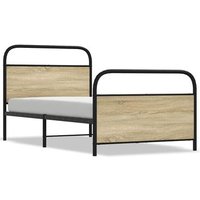 Estructura de Cama Individual 90x200 cm Madera Roble Sonoma