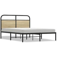 Cama Matrimonial Estructura de Cama sin Colchón 140x190 cm Madera Roble Cfw96772