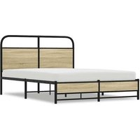 Cama Matrimonial Estructura de Cama sin Colchón 120x190 cm Madera Roble