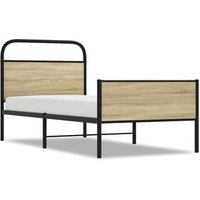Cama Individual Estructura Sin Colchón 75x190 cm Madera Roble Cfw47509