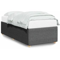 Estructura de Cama Individual Tela Gris Oscuro Cfw338873