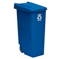 Contenedor con Tapa y Ruedas Plástico Wellhome Reciclo 110L