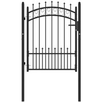 Puerta de Valla con Picos de Acero 100x125 cm Vidaxl