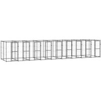 Perrera Exterior De Acero Vidaxl 21,78 m²