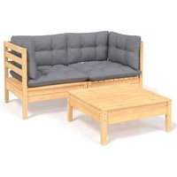 Juego de Muebles de Jardín Vidaxl 3 Piezas