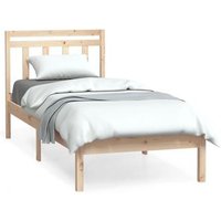 Estructura de cama individual de madera maciza 75x190 cm Vidaxl