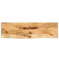 Tablero de Mesa Borde Natural Madera Maciza Mango 110x40x2.5 cm
