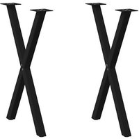Patas para Mesa Comedor Forma X Acero Vidaxl
