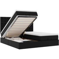 Cama Otomana Colchón y Led Cuero Sintético 180x200 cm Vidaxl