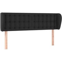 Cabecero Cama Panel De Cuero Sintético Negro 147x23x78/88 Cm Cfw333773