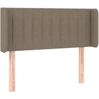 Cabecero Cama Panel de Tela Gris Taupe 93x16x78/88 Cm