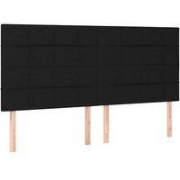 Pack 4 Cabeceros de Cama Panel Tela Negro 90x78/88 Cm