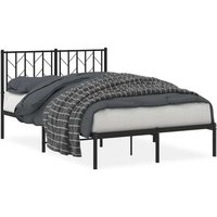 Estructura de Cama Matrimonial de Metal con Cabecero 120x190 Cm