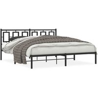 Cama Matrimonial Estructura De Metal Con Cabecero 183x213 Cm