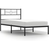 Cama Individual Metálica con Cabecero 75x190 cm