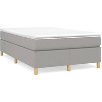 Estructura de Cama Box Spring Tela Gris Claro 120x200 Cm