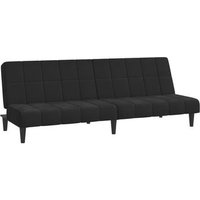 Sofá Cama De 2 Plazas Terciopelo Negro CFW34963