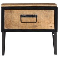 Mesita de Noche Cama Madera Maciza Mango 40x35x40 Cm
